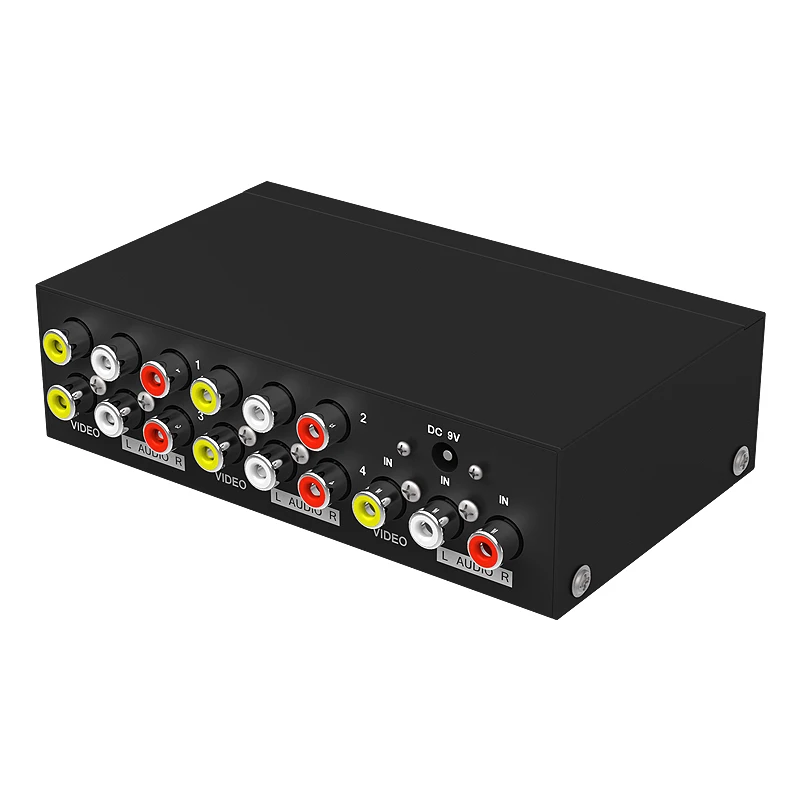 RCA сплиттер 1 в 4 out, MT-VIKI 1x4 1 компьютера 4 монитор + адаптер питания штекер RCA