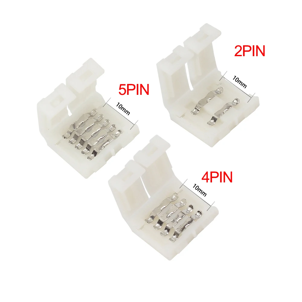solderless LED strip connector fixture lighting accessories without line for 8mm/10mm RGB strip light