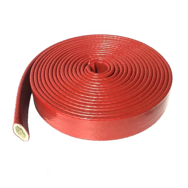 JDD Silicone Fiberglass Sleevg high temperature resistance sleeves Oxide red Silicone fire Tube