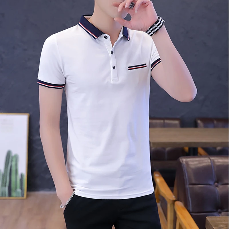 polo shirt men Solid turn-down collar clothes 2020 Summer jerseys Golf Tennis Polos masculina tops