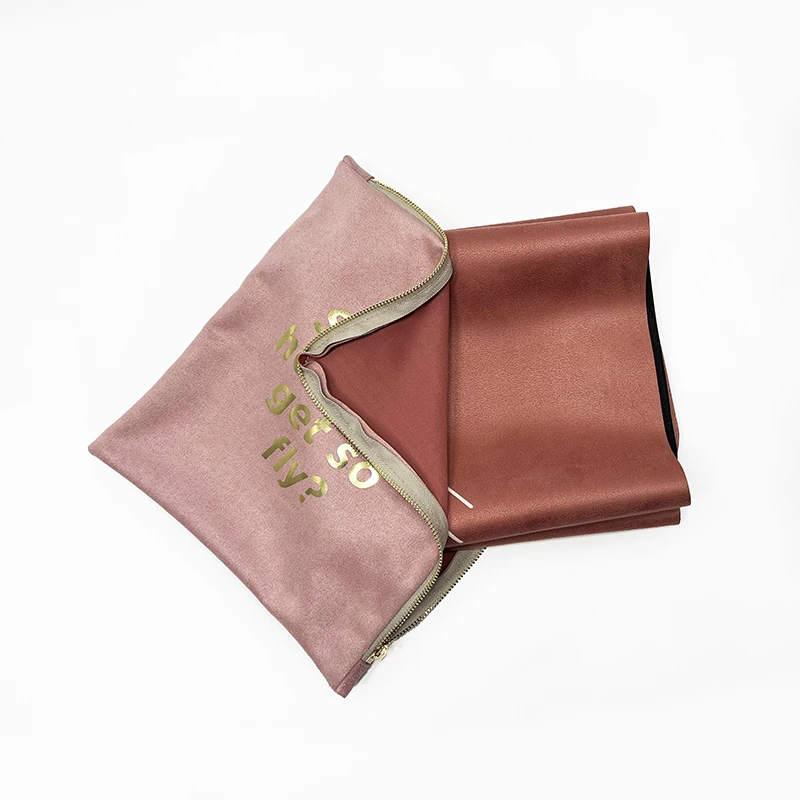Hand Sling Pouch Yoga and Pilates Custom Gold Logo Microfiber Suede Travel Carrying Case A4 Yoga Mat Bag For Yoga Mat