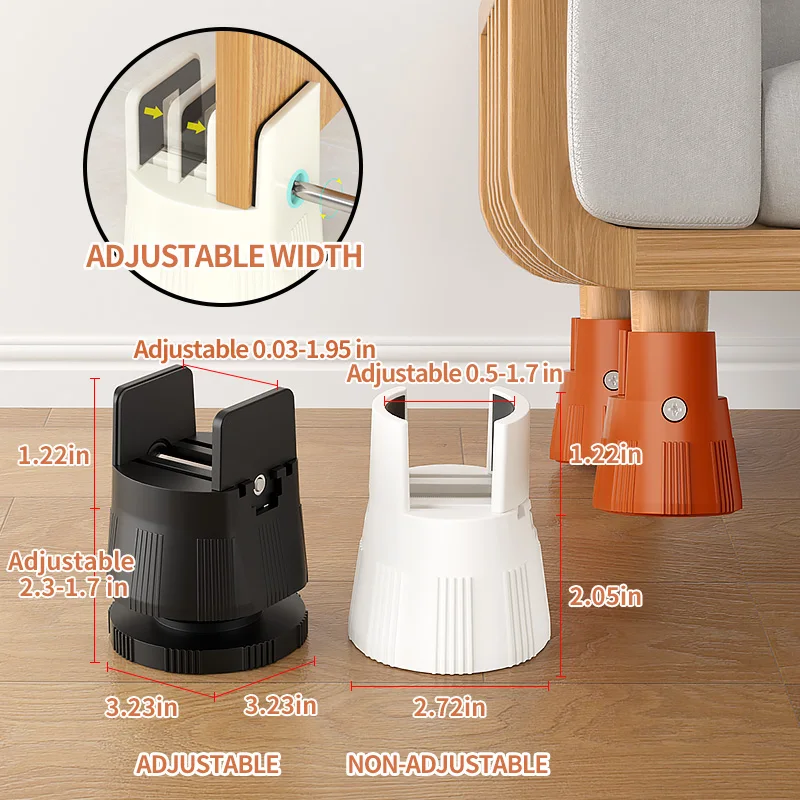 Adjustable Reconfigurable Plastic Furniture Pads for Home Office Farmhouse or Apartment Bar Comfortable Seating