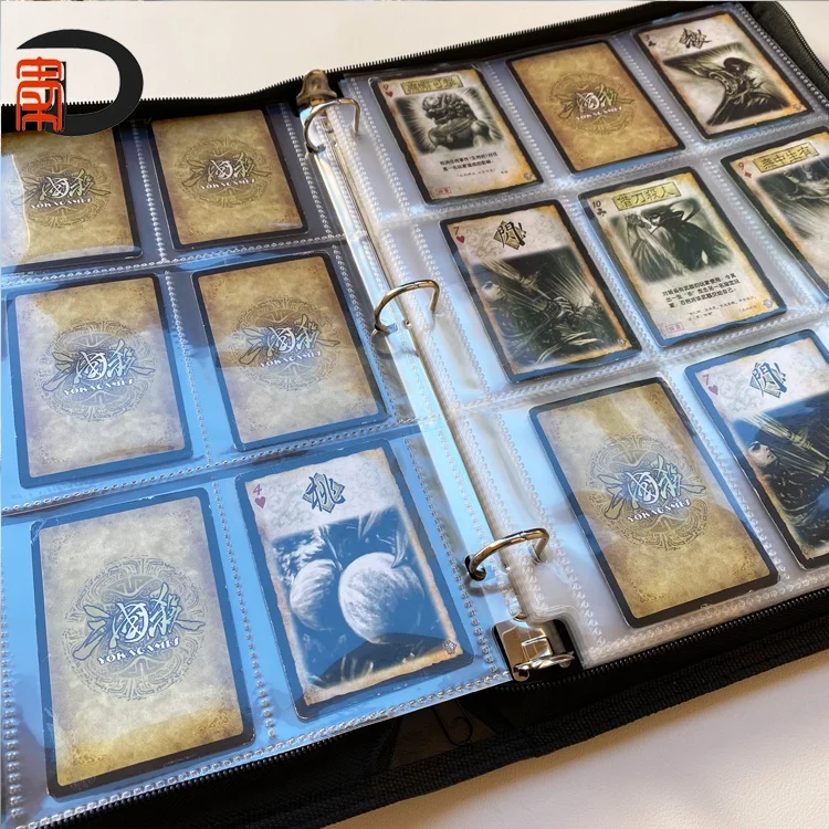 9-Pocket Zipper Gaming Photo Card Collector Binder Pockemon чехол для переноски с отделениями визитных