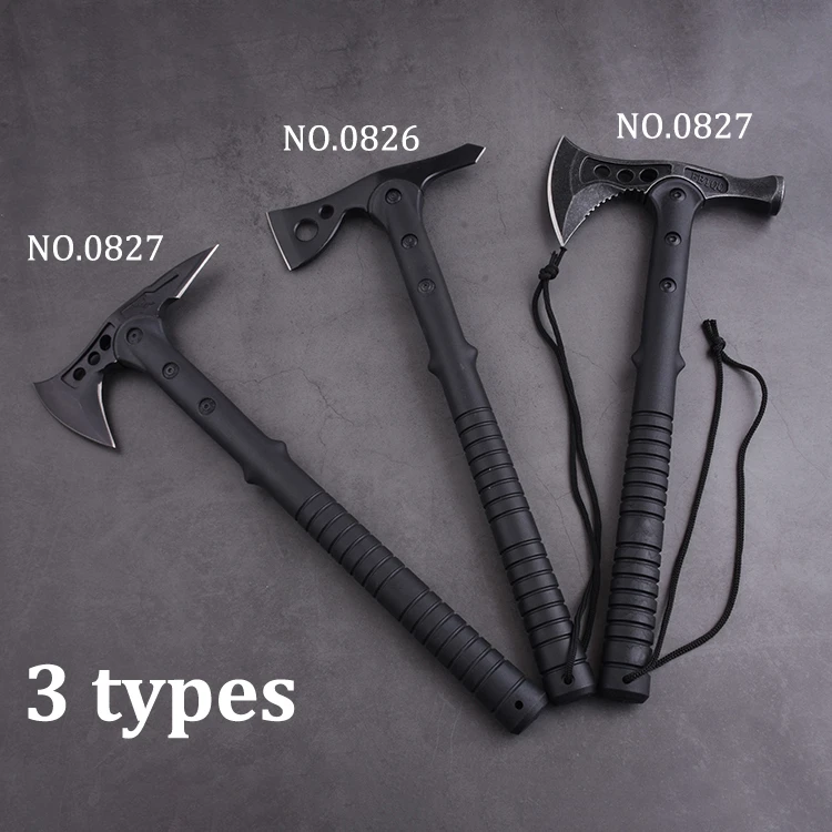 Outdoor Camp Tactical Survival Axe Multifunctional Wilderness Defense Multi Functional Tactical Long Axe Multi Tool Hammer Axe