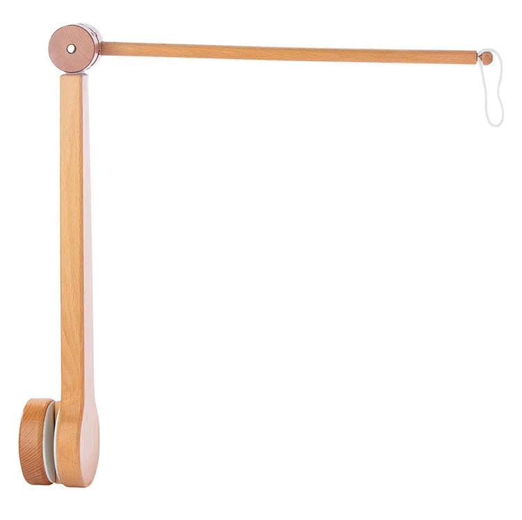 baby products baby bed bell adjustable wood holder bracket wooden arm mobile holder for baby crib mobile