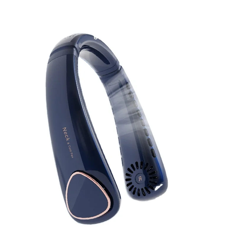 Usb Rechargeable  Hanging Neck Fan Portable Outdoor Sports Wearable Fan  Mini Leafless Air Cooling Fans