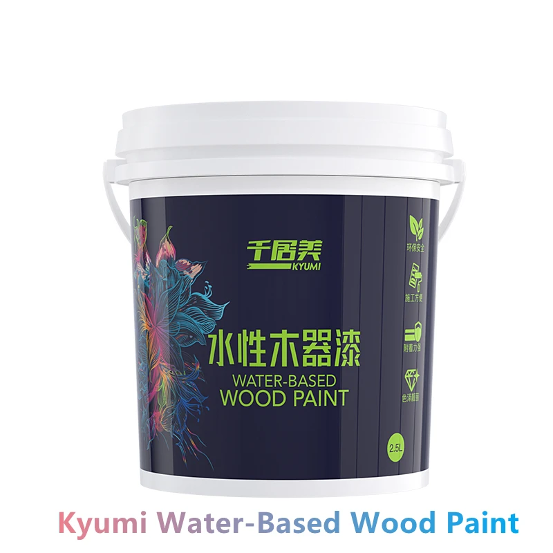 
Kyumi WaterBased Wood Paint fast drying wooden surface scratch resistant sealer coatings exterior wood house spray paint 