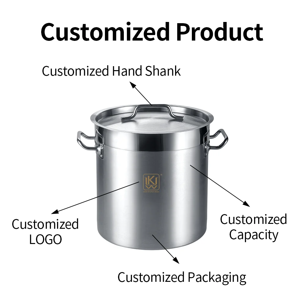 Best Quality Durable Bouillon 100L Stainless Steel Insulated Stock Pot Large Soup And Stock Pot