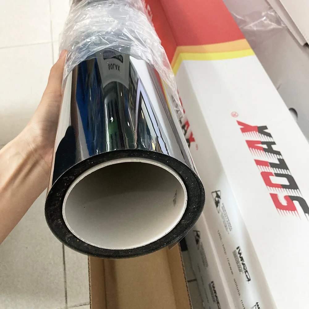 Nano Coating IR Window Tint For Car UV400 SOLAX Car Side Sticker 05% 20% 35% VLT black tint 1.52*30M