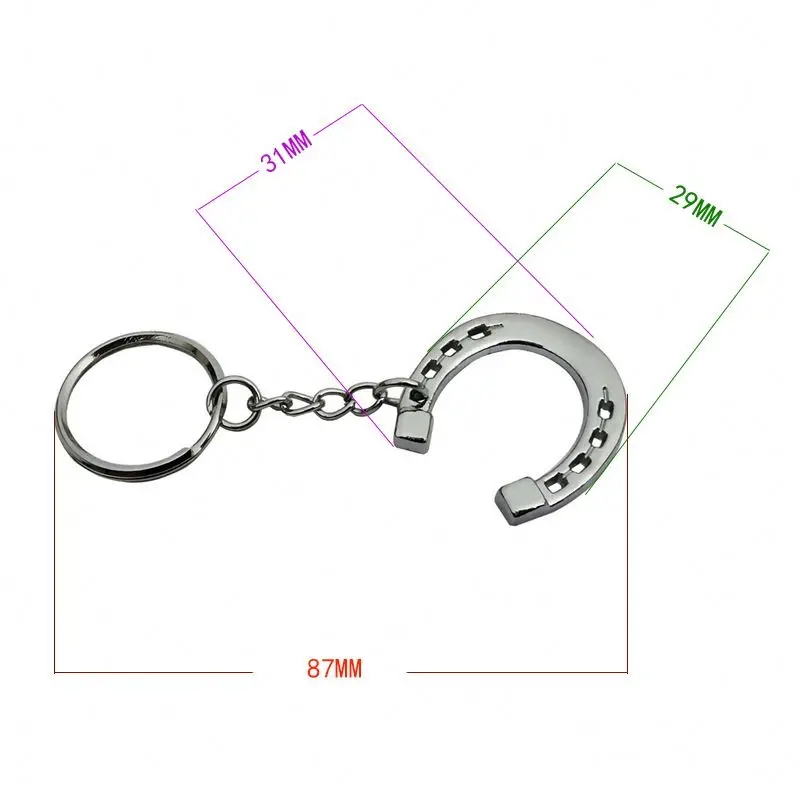 Lucky Horseshoe Riding Durable Silver Western Horse Shoe KeyChain Snaffle Bits KeyChain Great Small Gifts Wedding supplies decor