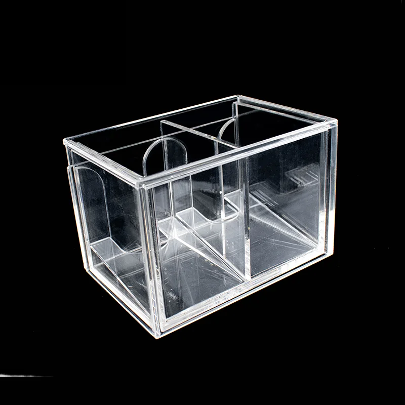 YH Two Sides Storage Acrylic Box Playing Cards Discard Holden Transparent Box
