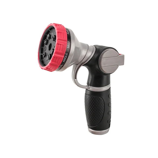 High Pressure 10 Patterns  Aluminum Hand Water Sprayer Garden Water Nozzle Sprayer With Flow Control