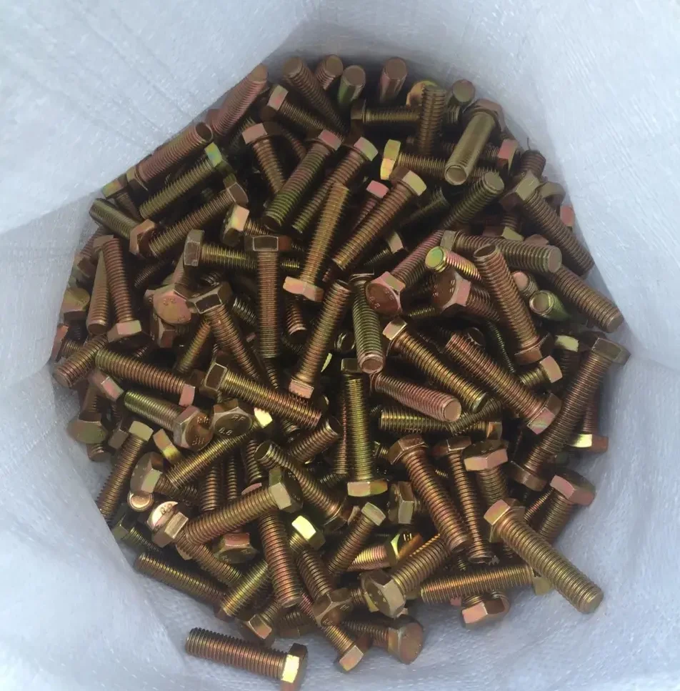 DIN931 DIN933 metric carbon steel hex bolt zinc grade 4.8 bolt and nut screw washer China manufacturing wholesale price