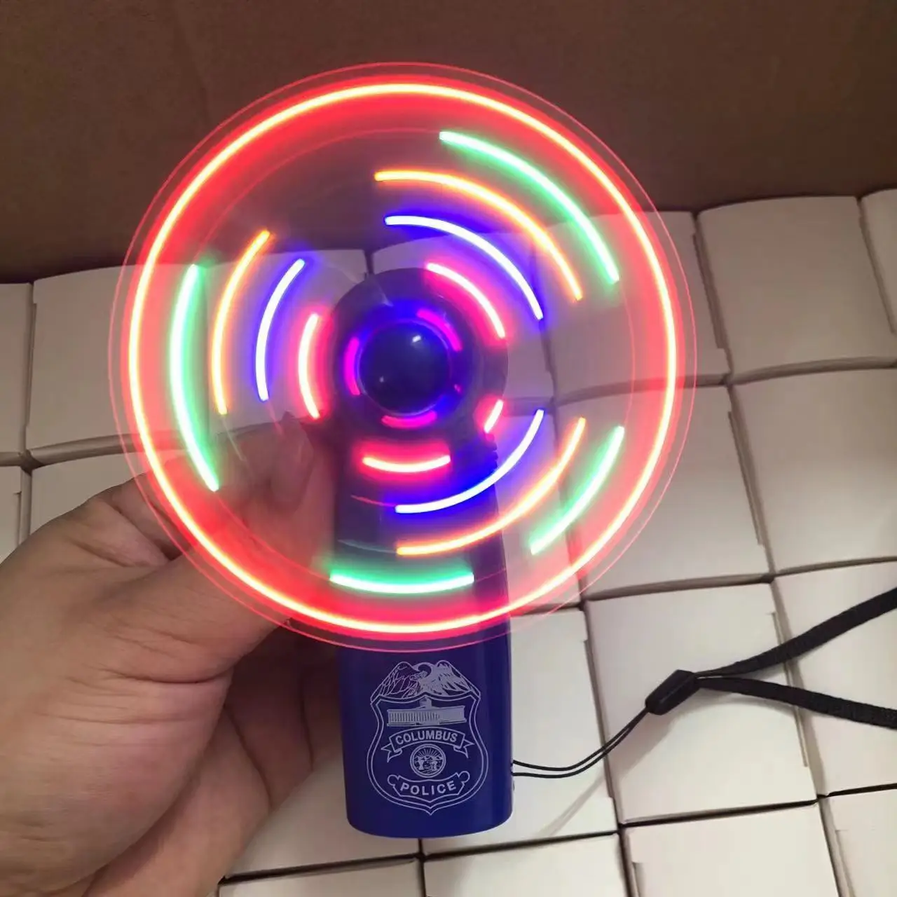 Programmable Mini Handy Advertising Promotional Led Light Up Fan Custom Mini Display Hand Cooling Fan Portable With Led Message