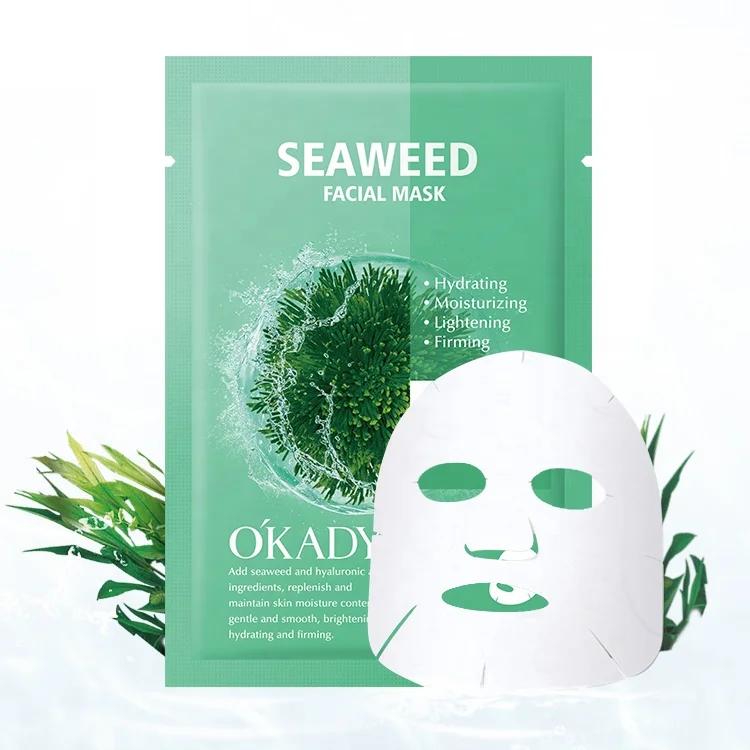 Корейская косметика, маска для лица с морскими водорослями, коллагеновая отбеливающая Антивозрастная листовая маска для лица