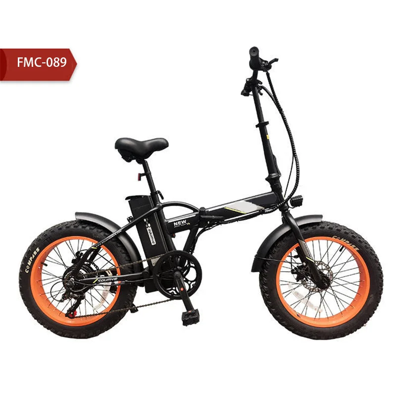 OEM 500W 48V 200H Hub Motor Fat Tire LCD Display Electric Folding Bike Electric bike long range with Lithium Battery