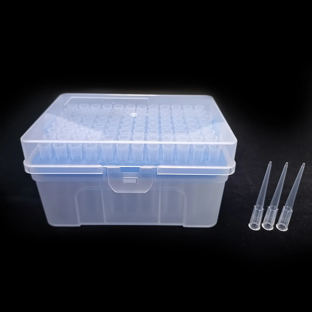 Laboratory Sterile Disposable Plastic 200ul Universal Pipette Tips With Filter