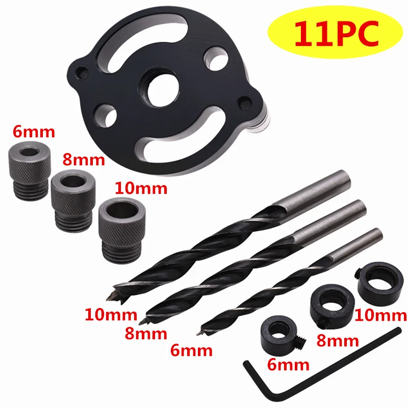 Woodworking straight hole punch 6 8 10mm self-centering circular dowel splicing drilling locator hole drilling woodworking tools