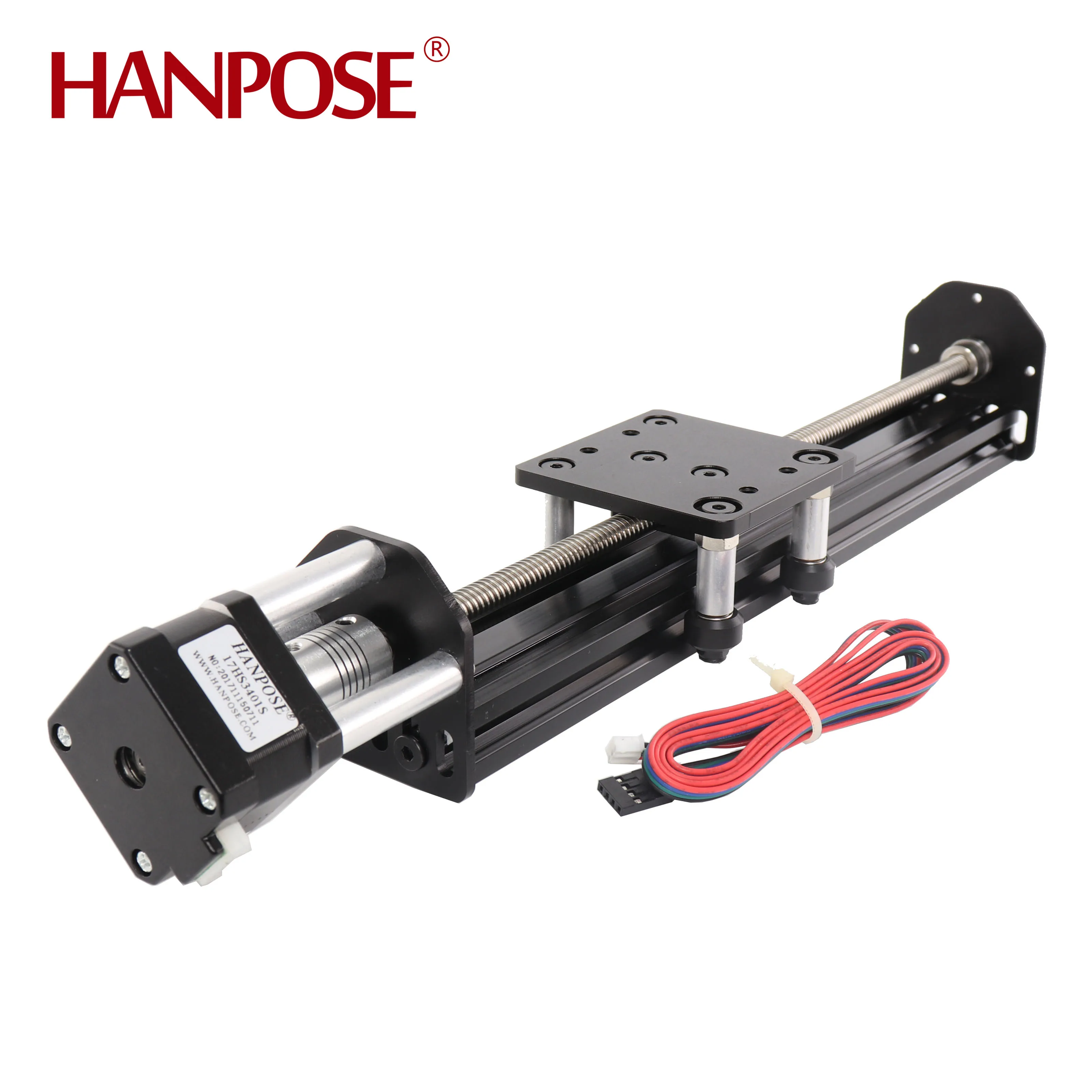 
nema17 stepper motor Effective travel 300mm precision linear slide manipulator HPV4 linear screw guide slide module 