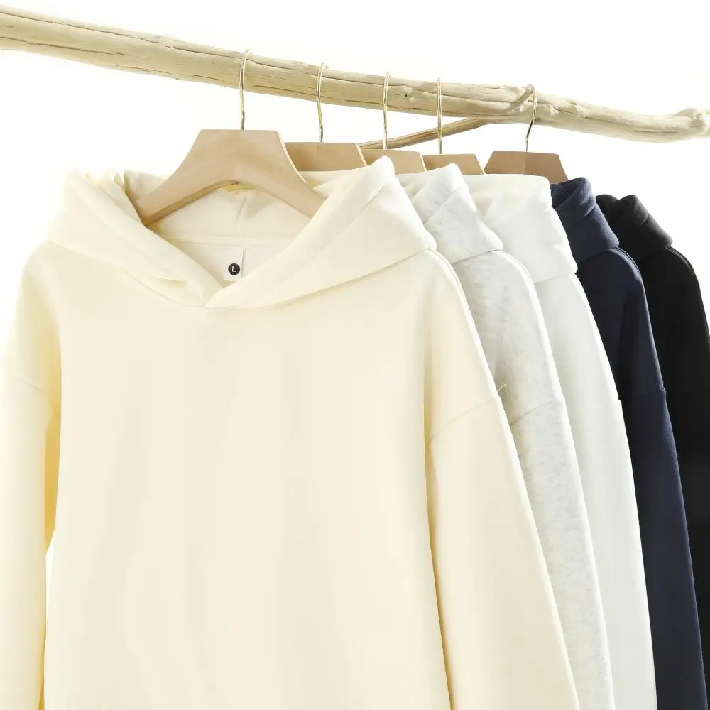 Wholesale Solid Color Hoodie Unisex Custom Logo Sweatshirt Hoodie Polar Fleece Lining Sweater Embroidery Unisex Hoodie Sweater