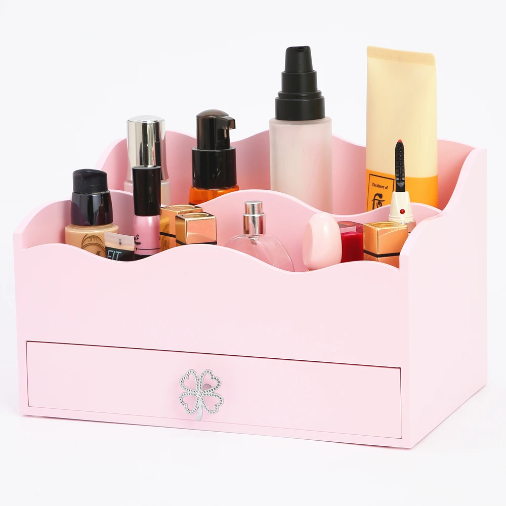 
Creative luxury wooden makeup packaging box for womens ladies girls gift cosmetic collection display dressing storage stand case 