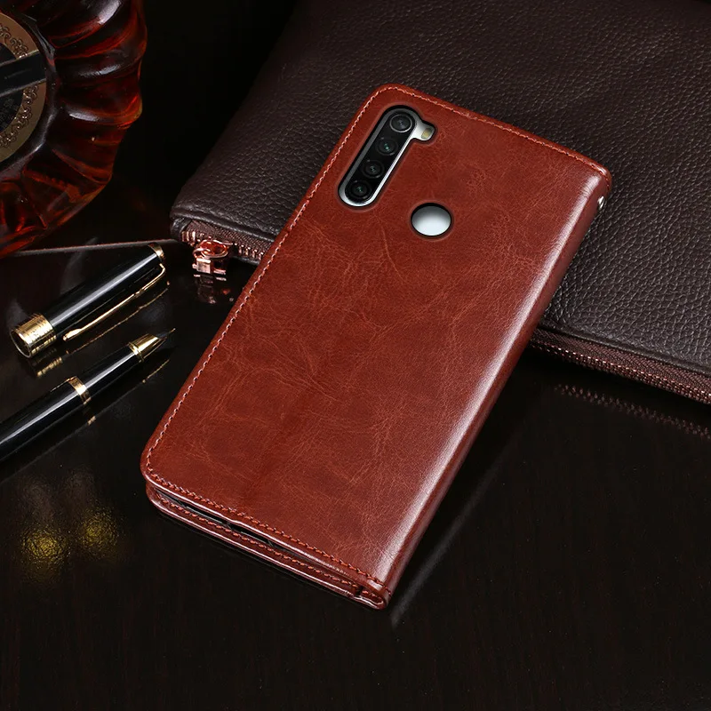 Retro Leather case for Redmi Note 8T  - Flip leather case for xiaomi Red mi Note 8 with high quality