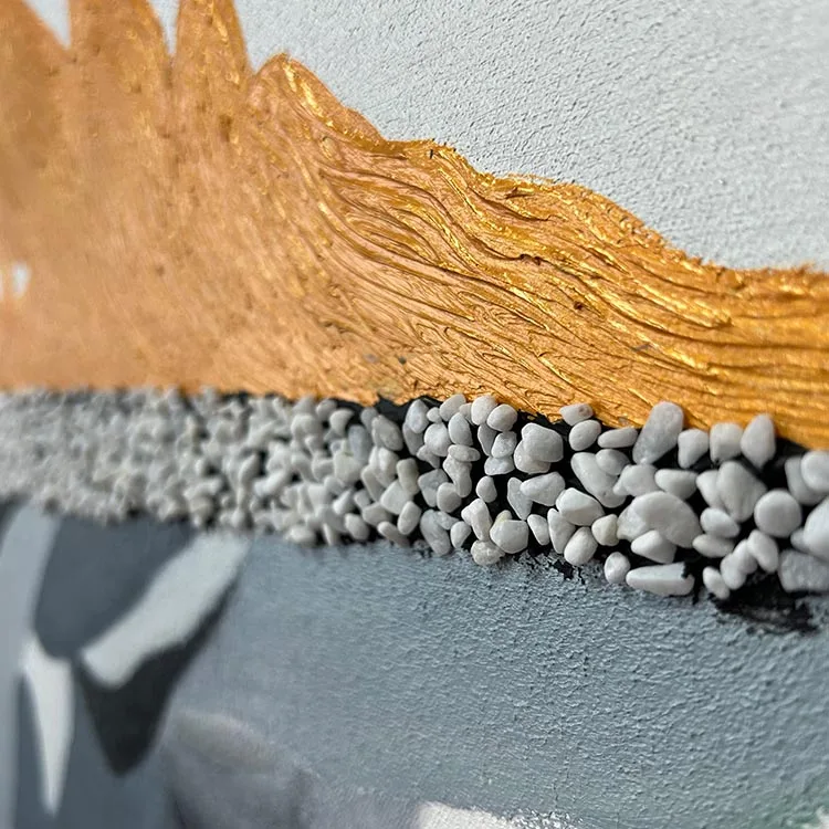 Abstract Golden Mountain Canvas Wall Art Prints Gold Birds Posters Nature Landscape Painting Inspiring Pictures Home Wall Decor