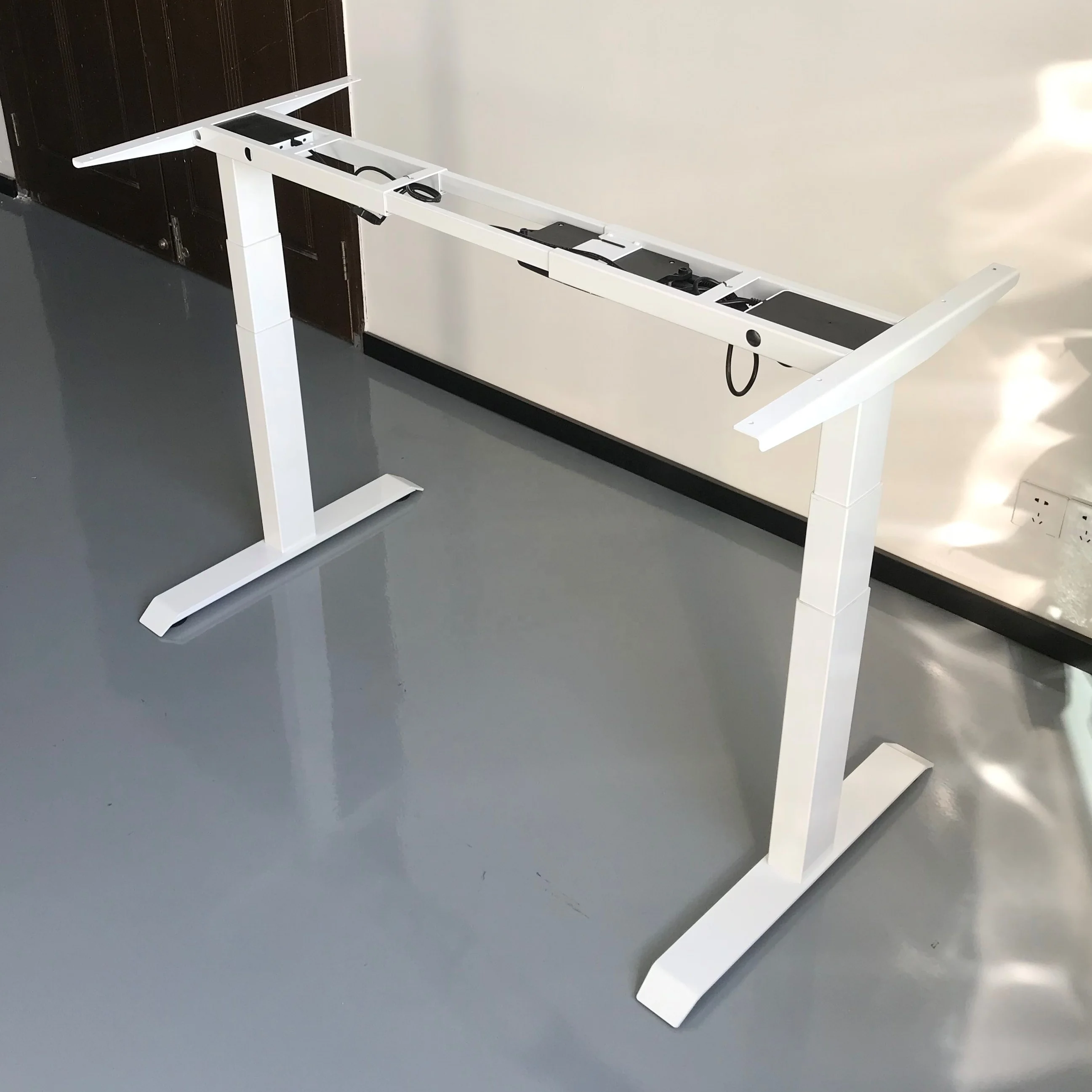 Dual motor Big tube 3 segments Electric Table frame,Adjustable Height Desk for furniture of home office desk frame