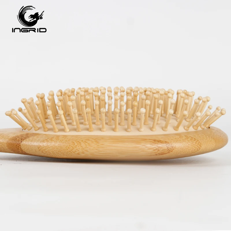 e-co friendly Massaging Scalp wooden bristle hair brush wooden paddle detangling hair brush