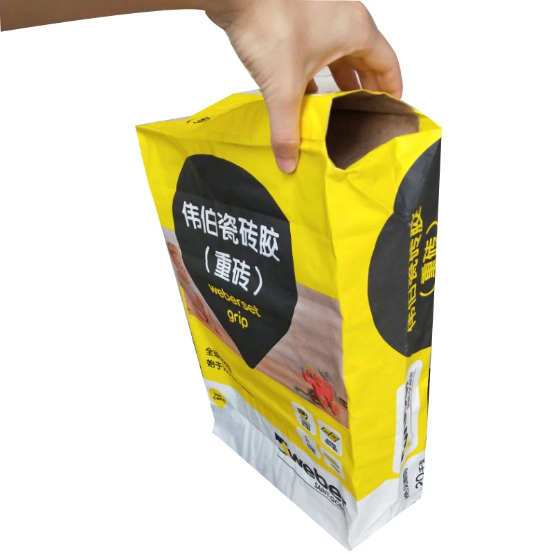 Adhesive Packaging Bag Custom Logo 25kg 50kg kraft paper valve bag cement
