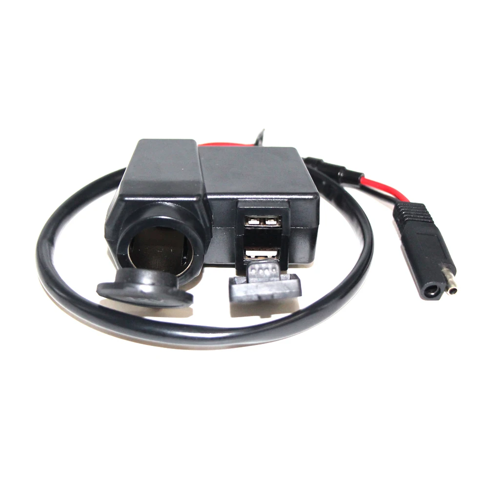 Waterproof 5V 2.4V Usb 12V 24V 18W 2Usb Motor Mobile Phone Battery Motorcycle Vehicle Boat Truck Marine Dual Socket Car Charger