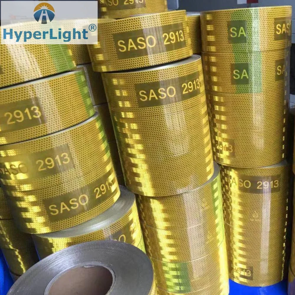 Reflective Conspicuity Tape Reflective Tape Sticker 5cm 7.5cm 10cm *25m 50m Waterproof E13 SASO 2913 For Saudi Truck Safety