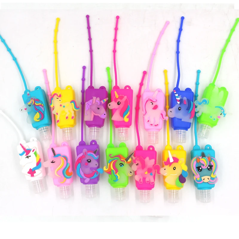 Kids Portable Empty Travel Bottles Hand Sanitizer Holder Cute  1 oz Leak Proof Refillable silicon hand sanitizer bottle holder