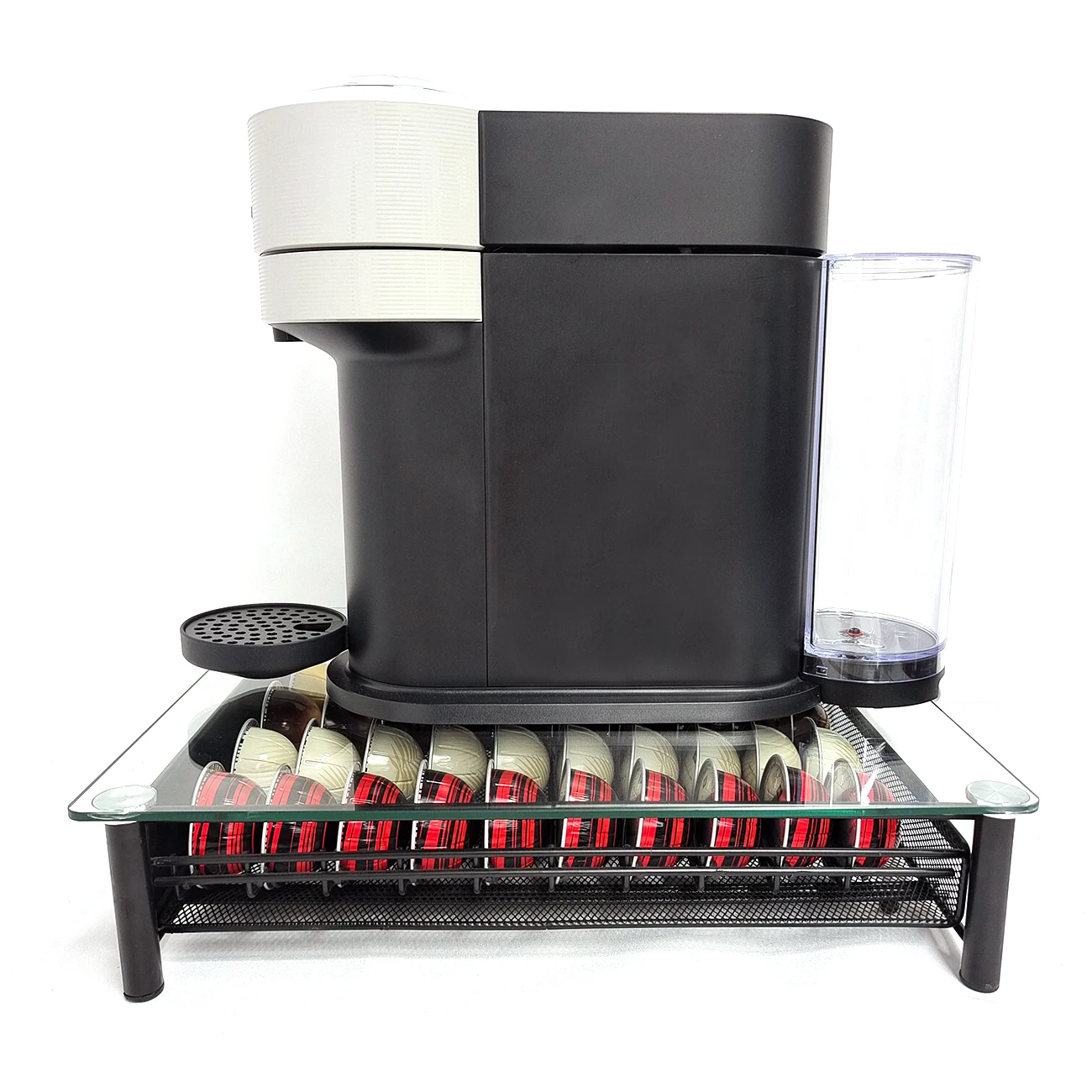 40 PCS Nespresso Vertuo Coffee Pods Holder Toughened glass surface Coffee Capsule Holder Drawer
