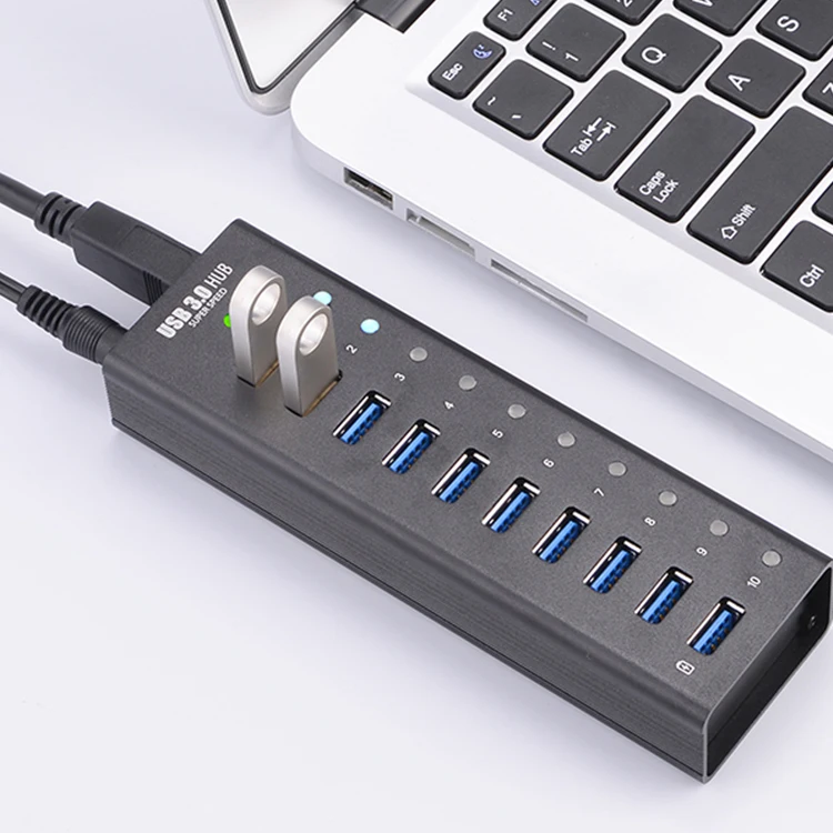 PULWTOP 8-in-1 usb c hub docking station 8/10 in 1 usb hub 3.0 10 port 7port for laptop tablet usb c to ethernet adapter
