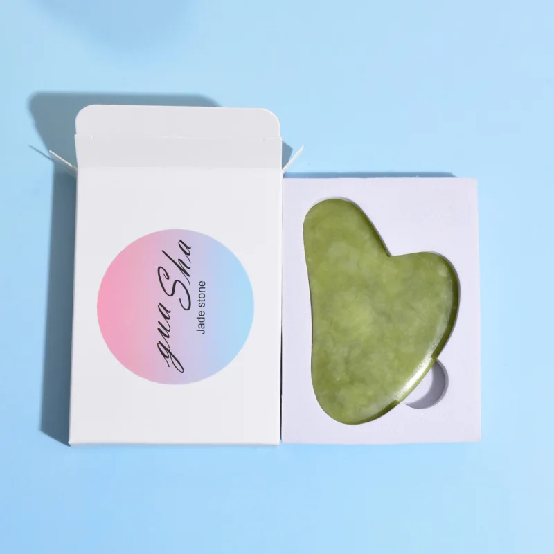 Green Jade Gua Sha Natural Stone Smooth Cold Muscle Relaxation Guasha All For Massage Board Scraper Tools Body Gouache Face Set
