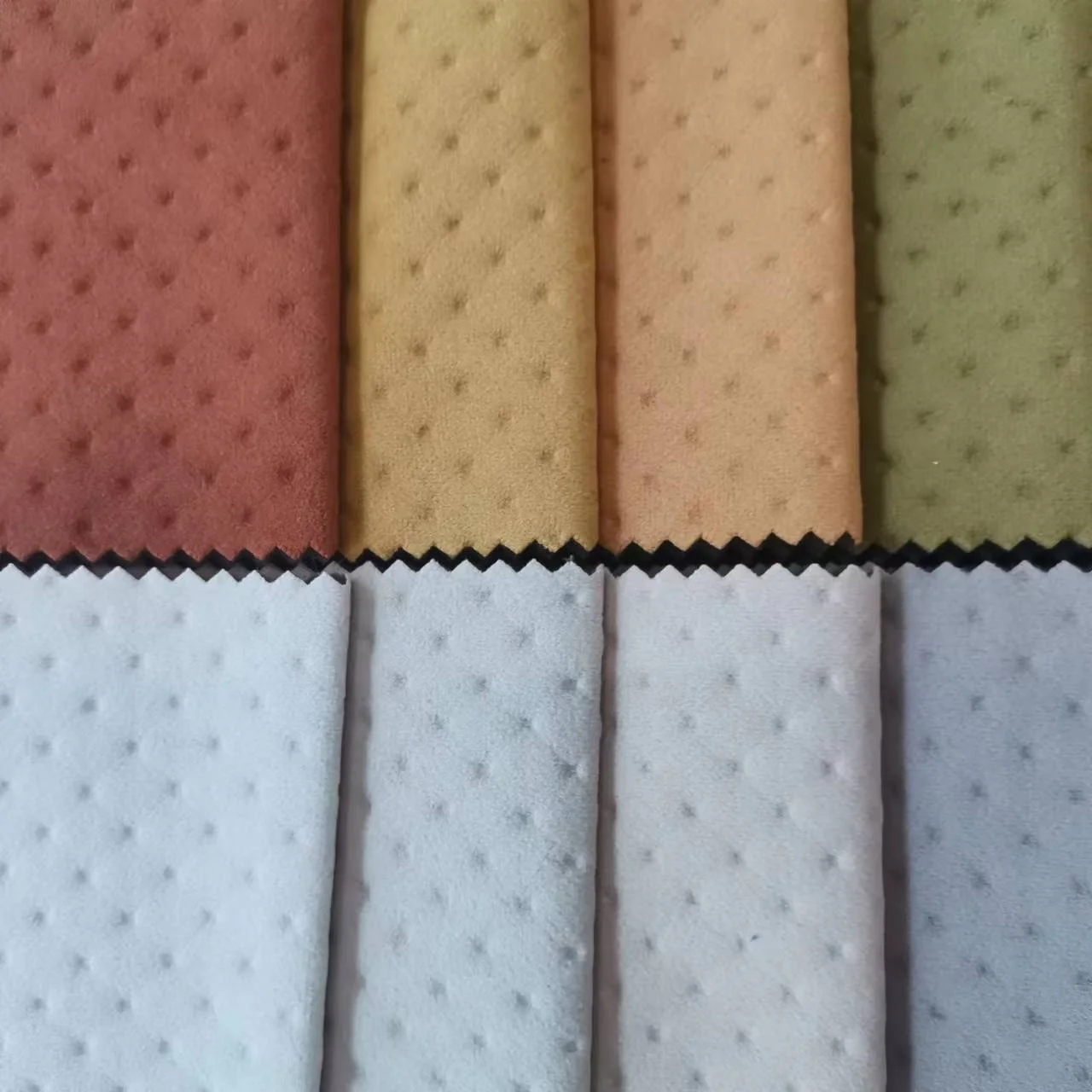 Home textile polyester new design embossed velvet sofa upholstery fabric