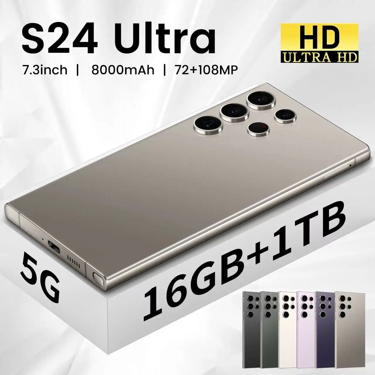 2024 S24 Ultra Cellphone Original 16GB+1TB Smartphone 7inch Unlocked dual card 5G Phones Android 13.0 Mobile phones