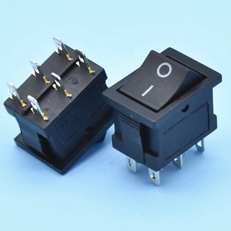 Multi specification KCD1 6 pin power 3 Position rocker momentary switch