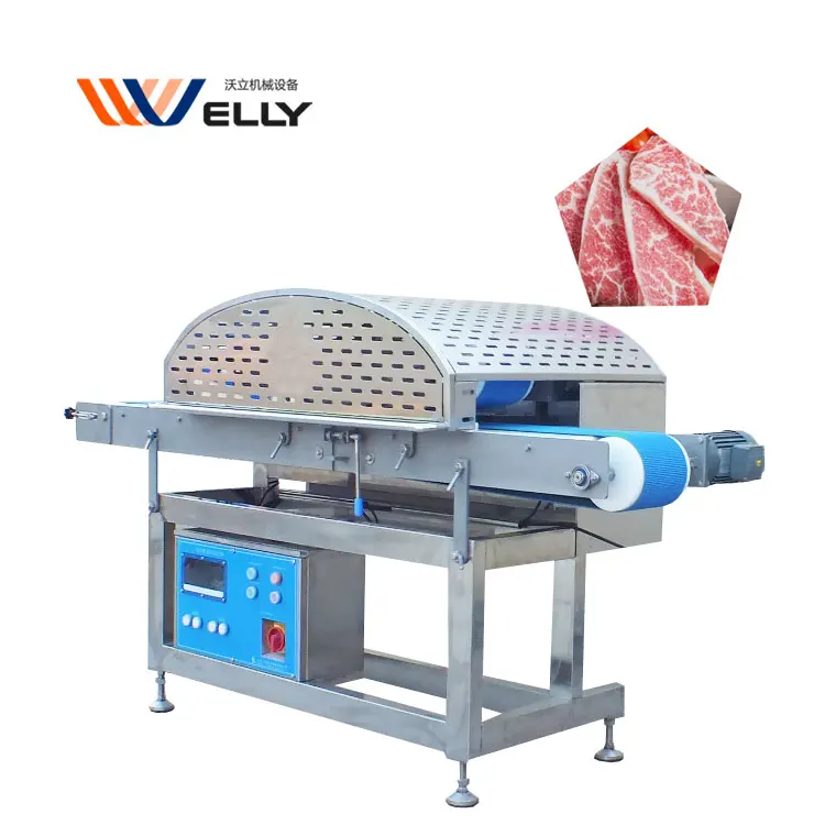 Удобная в использовании горизонтальная машина для резки куриного мяса стейка с конвейерной лентой Бангалоре