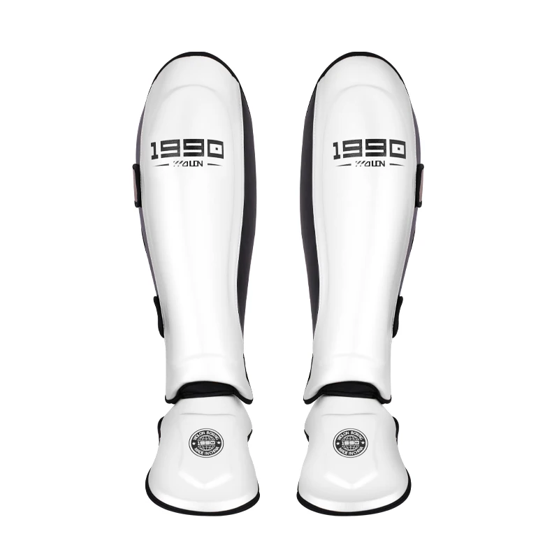 2023 professional  leather muay thai shin guards wholesale training fighting leg protector
