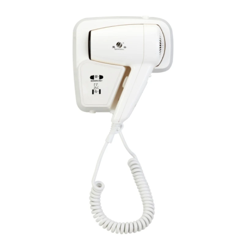 Custom Logo 1200w Low Noise Hotel Wall Mounted Hair Dryer 13m/S High Speed Professional Bldc Hair Blower Dryer With Socket