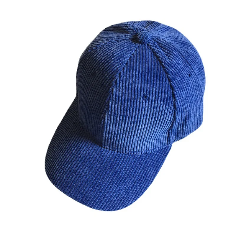 Wholesale Custom Vintage Retro Corduroy Blank Plain Baseball Cap 6 panel Corduroy Sports Baseball Cap With Custom Logo