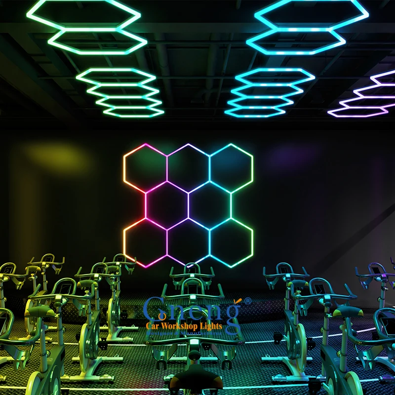 Новый продукт шестигранное освещение Rgb для гаража тренажерного зала вечеринки настенные декоративные светильники с Сотами