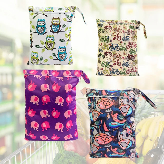 stock on sale Waterproof Reusable Washable zipper laundry pouch wet swimwear bag for Swimsuits Toiletries