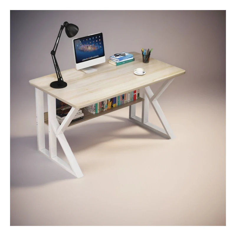 Wholesale High Quality White Maple 80*45*73Cm Minimalist Removable K Shape Computer Pc Gaming Desk