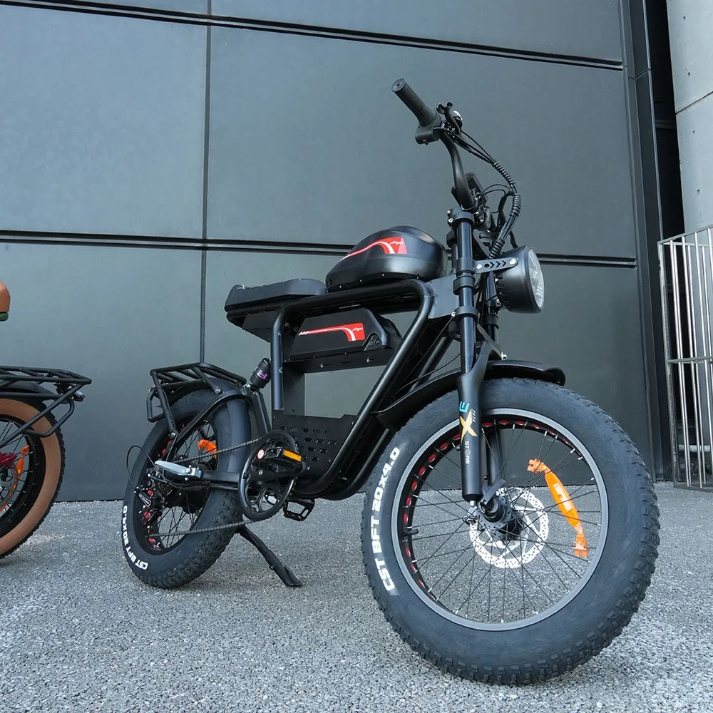 Yeasion Long Range Fat Tyre 20x4 Electric Hybrid Bike Fast Electric Road Bike Full Suspension 1000w Dual Battery 48v 57ah 200km