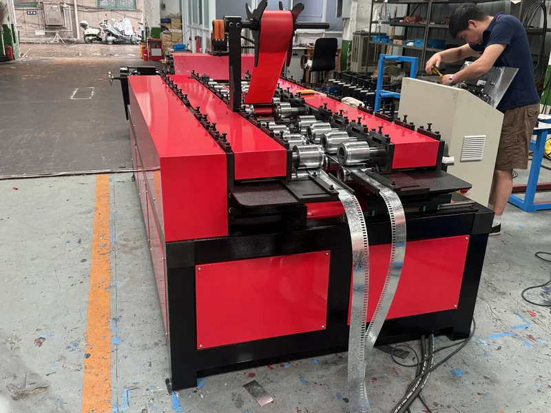 Hvac systems parts air ductwork assembly uninsulated round metal colorful durable flexible duct connector machine