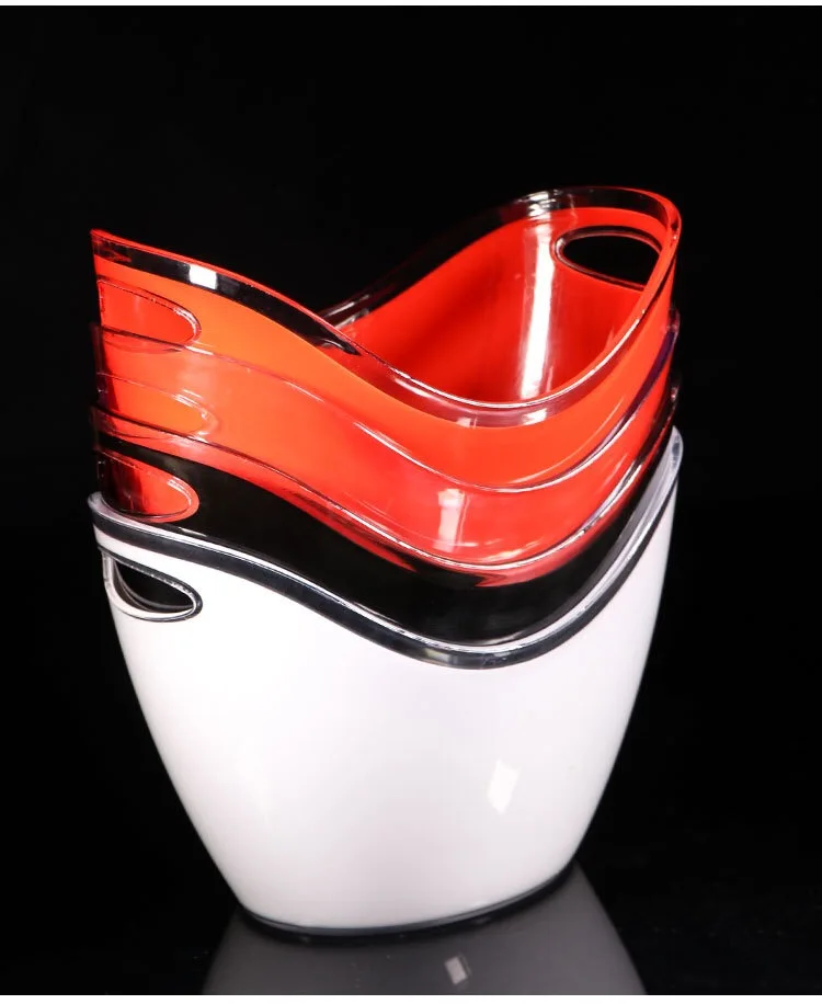 Hot selling High quality 4L 8L 12L boat shape wine beer plastic ice bucket for bar wholesale