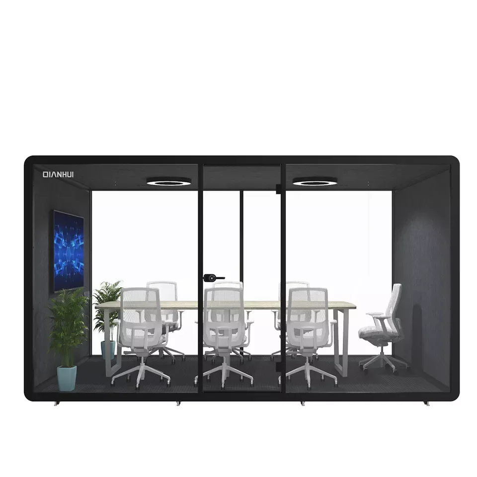 Exclusive High End Silent Four Person Soundproof Enclosed Office Meeting Room